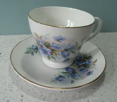 Buy Duchess Cup And Crown Trent Saucer Same Blue Floral Pattern Bone China England • 9.99£