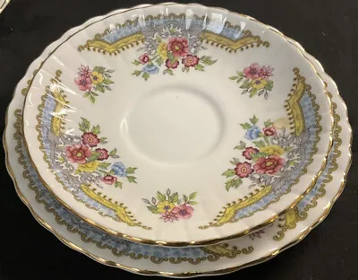 Buy Royal Stafford Regency Bone China White Floral Pattern Tea Plates & Saucers • 7.99£