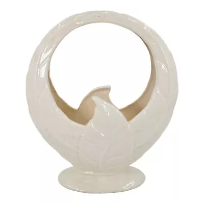 Buy Beswick Ware White Vintage Mid Century Modern Pottery Ceramic Flower Basket Vase • 65.15£