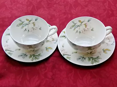 Buy 2 X Laura Ashley Large Breakfast Cups And Saucers - Floral • 24.99£