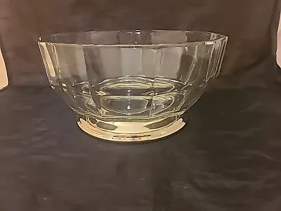 Buy Godinger 10 Sided Crystal Serving Bowl With Silver Plated Base Italy Vintage • 19.20£