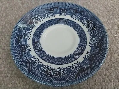 Buy  Churchill China Blue And White Willow Design Saucer. 14cm In Diameter. 2cm Tall • 4£