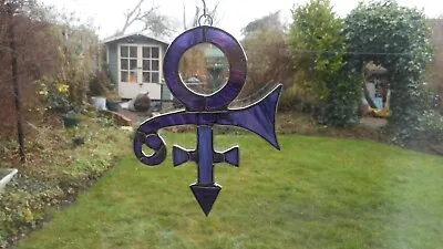 Buy Stained Glass Prince Purple Symbol Suncatcher • 46£