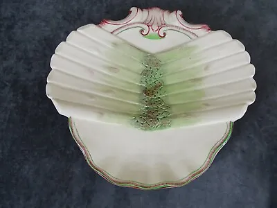 Buy Antique French Majolica Asparagus Plate Sarreguemines 19th - Shell Shaped • 61.63£