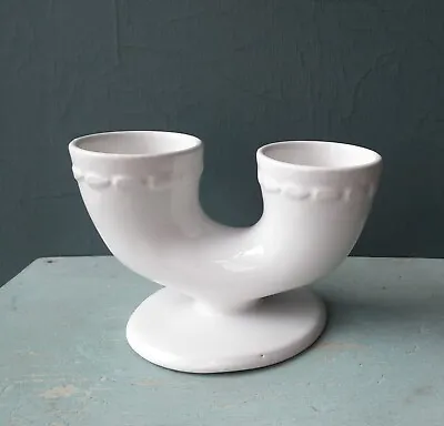Buy Vintage Double Egg Cup Eggcup Gourmet Carlton Ware White Ceramic Kitchenalia • 15.99£