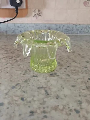 Buy Art Deco Green Glass Vase • 10£