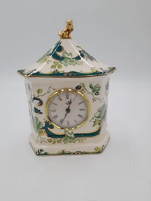 Buy MASON'S Ironstone Green Chartreuse Pattern Mantle Clock Hand Painted 21cm • 34.99£