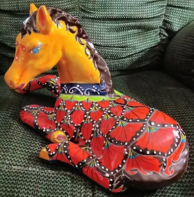 Buy Talavera Horse Sculpture Mexican Pottery Folk Art Home Decor 13.5  • 79.93£