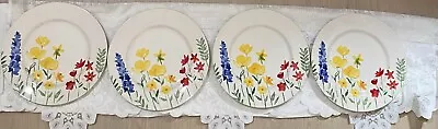 Buy ROYAL STAFFORD Spring Flowers Dinner Plate - Set Of 4, Flowers Into Center, Rim • 81.02£