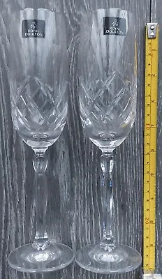 Buy ROYAL DOULTON Crystal Champagne Flutes - 180ml...Daily Mail Pattern. • 12.99£