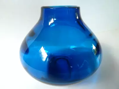 Buy Vintage Whitefriars Art Glass Blue Onion Vase • 57.50£