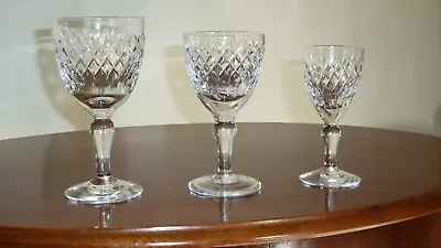 Buy Cut Glass Wine Glasses Four Sizes. Royal Brierley, Coventry Pattern • 0.99£