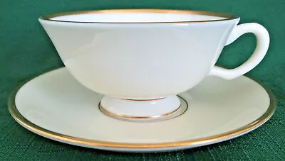 Buy Lenox Mansfield Footed Cup And Saucer C 513 Ivory With Gold • 6.73£