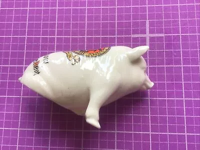Buy Crested Ware Pig From Yarmouth I’m The Fellow Who Pays The Rent Carlton China • 1.50£