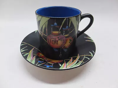 Buy Crown Ducal Chinese Lanterns Art Deco Coffee Cup & Saucer, C1920's (1) • 25£