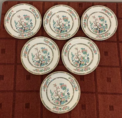 Buy 6 Vintage Crownford Indian Tree Side Plates App 20.5cm • 5£