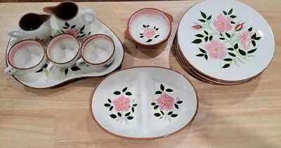 Buy Rare1940s Stangl Hand Painted China-Wild Rose.14 Pieces Sold Together/separately • 192.89£