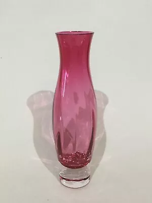 Buy Dartington Crystal Ruby Glass Stem Vase • 9.95£