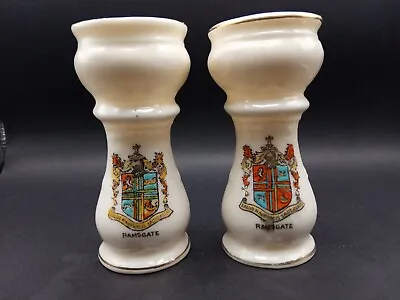 Buy Crested China - RAMSGATE Crests - Pair Of Jardinière's - British Manufacture. • 6.25£