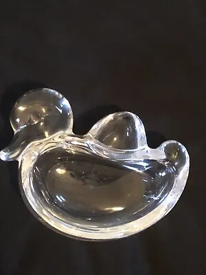 Buy Vannes French Art Glass Crystal  Duck Bowl/Pipe Stand • 10£