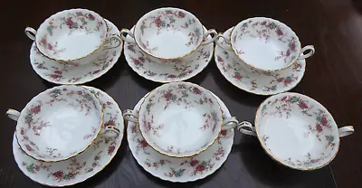 Buy Minton  Ancestral  Bone China Soup Coupes S376 5 Duos 1 Spare Cup • 29.99£