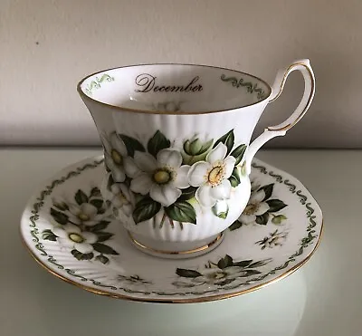 Buy Queen's Rosina China Cup & Saucer -December Christmas Rose • 9£