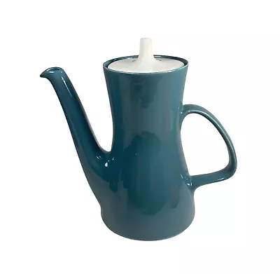 Buy Vintage Retro Poole Pottery Teal Twintone Coffee Pot • 11.99£