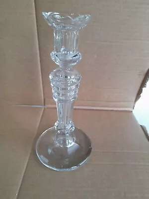Buy Cut Glass Candle Stick Holder Ornate Thumbprint Base • 4£