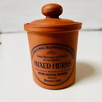 Buy Henry Watson Pottery The Original Suffolk Canister Herb Spice Pot. Mixed Herbs • 6£