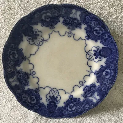 Buy Antique Blue & White Flow Blue Pottery Plate, Made In England • 17.50£