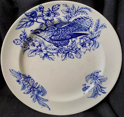 Buy Irish Belleek Earthenware Bird Plate Second  Black Mark Period • 69£