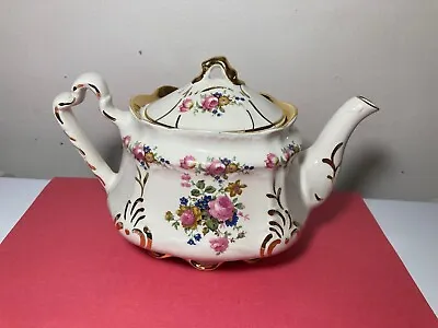 Buy Vintage Arthur Wood Teapot #4296 England Pink Roses Floral  • 18.89£