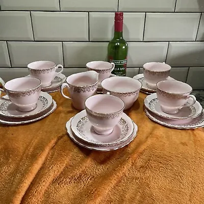 Buy Vintage Colclough Bone China Tea Set Pink • 22£