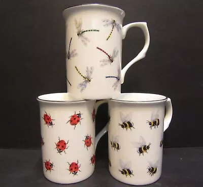 Buy 1 Fine Bone China Ladybird Bee Or Dragonfly In Castle Shape Mug Multi Listing UK • 5.99£