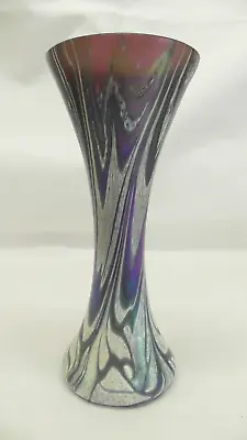 Buy OKRA IRIDESCENT Glass Vase 7 1/2  Tall Bearing Label # • 75£