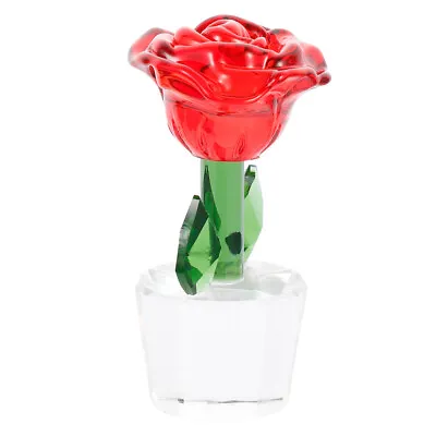 Buy  Artificial Flower Bouquet Blown Glass Figurine Ornaments Crystal • 14.48£