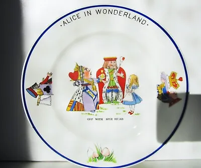 Buy Antique Hammersley England Alice In Wonderland  Off With Her Head  Child's Plate • 165.96£
