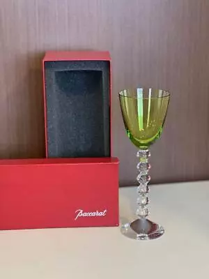 Buy Baccarat Vega Fortissimo Tall Wine Glass Crystal Glass Light Green W/Box  • 156.62£