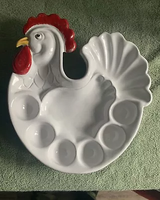 Buy Vintage Handcrafted In Italy Hen Egg Platter. • 6.99£