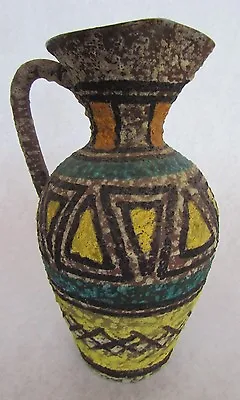 Buy Vintage Mid-Century Italian Pottery Pitcher Vase Raymor Bitossi Lava • 85.35£