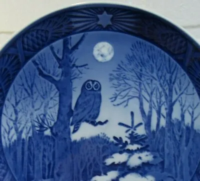 Buy Royal Copenhagen Christmas Plate - 1974 Winter Twilight OWL MOON FORST ~MINT • 14.09£