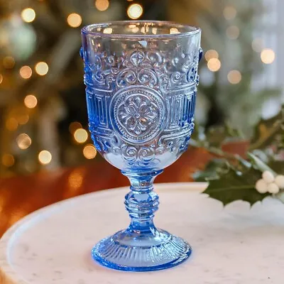 Buy 2pc Embossed Coloured Glassware Wine Glasses Dinner Party Cocktail Drink Goblets • 18.99£