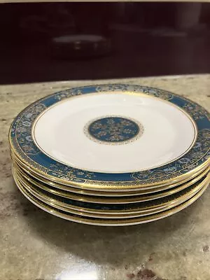 Buy 6 X ROYAL DOULTON CHINA CARLYLE SIDE PLATES GREEN/BLUE GOLD H5018 6.75” 1st’s • 30£