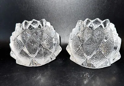 Buy Orrefors Artichoke Candleholders Pair Crystal Votive Tea Light Art Glass Sweden  • 14.14£