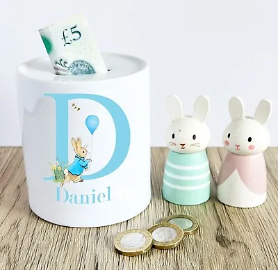 Buy Personalised Money Box Peter Rabbit Money Box Child Keepsake Baby Gift Memento • 9.99£
