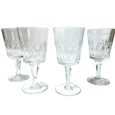 Buy Royal Doulton Signed Ashmont Lead  Crystal Wine Goblet Glasses Set Of 4 • 49.14£