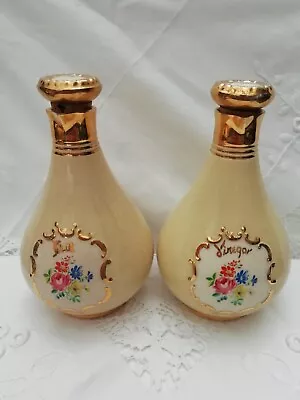 Buy Pair Of Vintage Jersey Pottery Oil And Vinegar Condiment Bottles • 16.99£