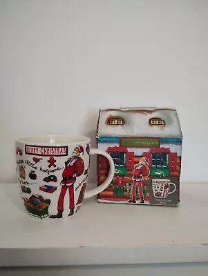 Buy Queens Fine Bone China Christmas Mug Boxed • 6£