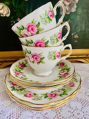 Buy Colclough Enchantment Tea Trios X 3 -  Cup, Saucer & Tea Plate • 19.50£