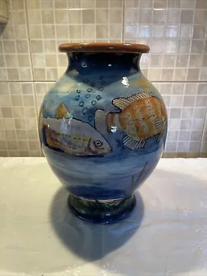 Buy Large Hand Thrown And Painted Vase • 29.99£